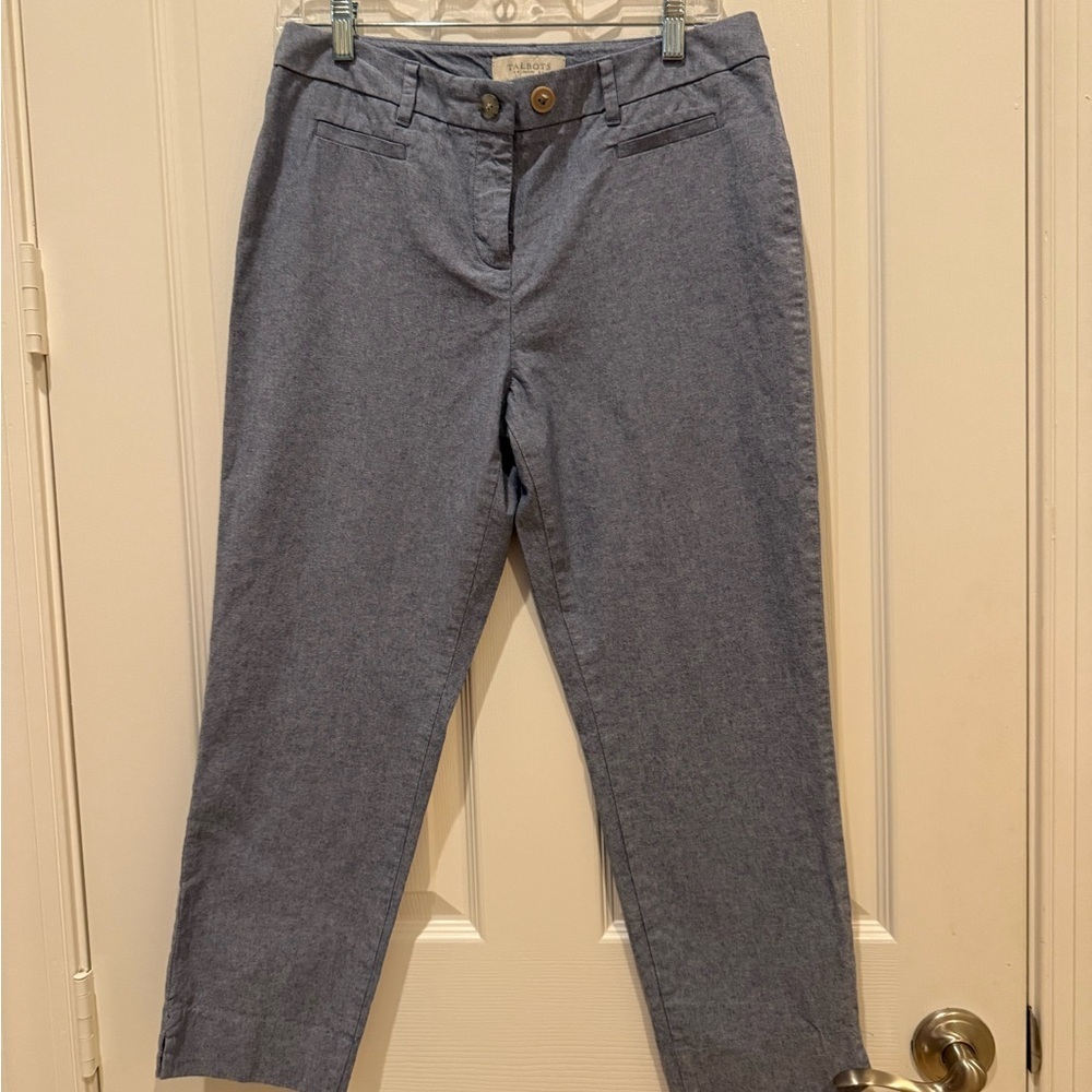 Talbots denim look Cropped Pants. Size 8p